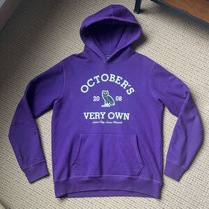USED Authentic Men’s October’s Very Own Ovo Purple White Sweatshirt